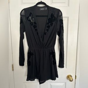 Black Velvet Romper